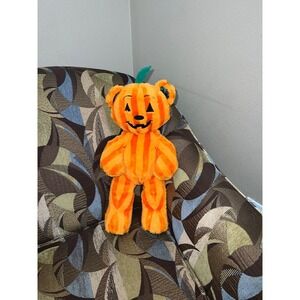 Build A Bear Halloween Jack O Lantern Pumpkin Bear Plush Orange Retired